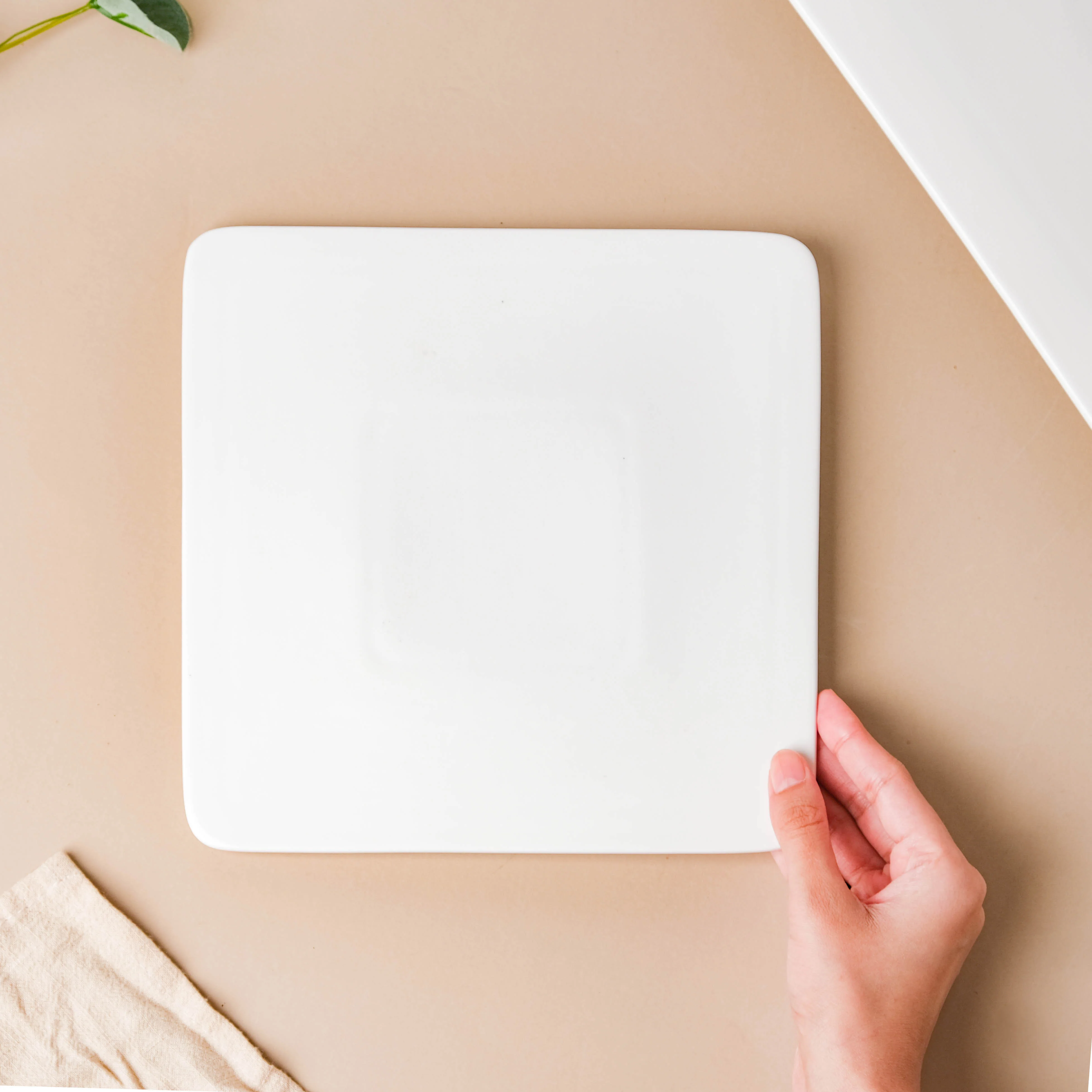 Serena Snowy White Square Platter Small - Image 4