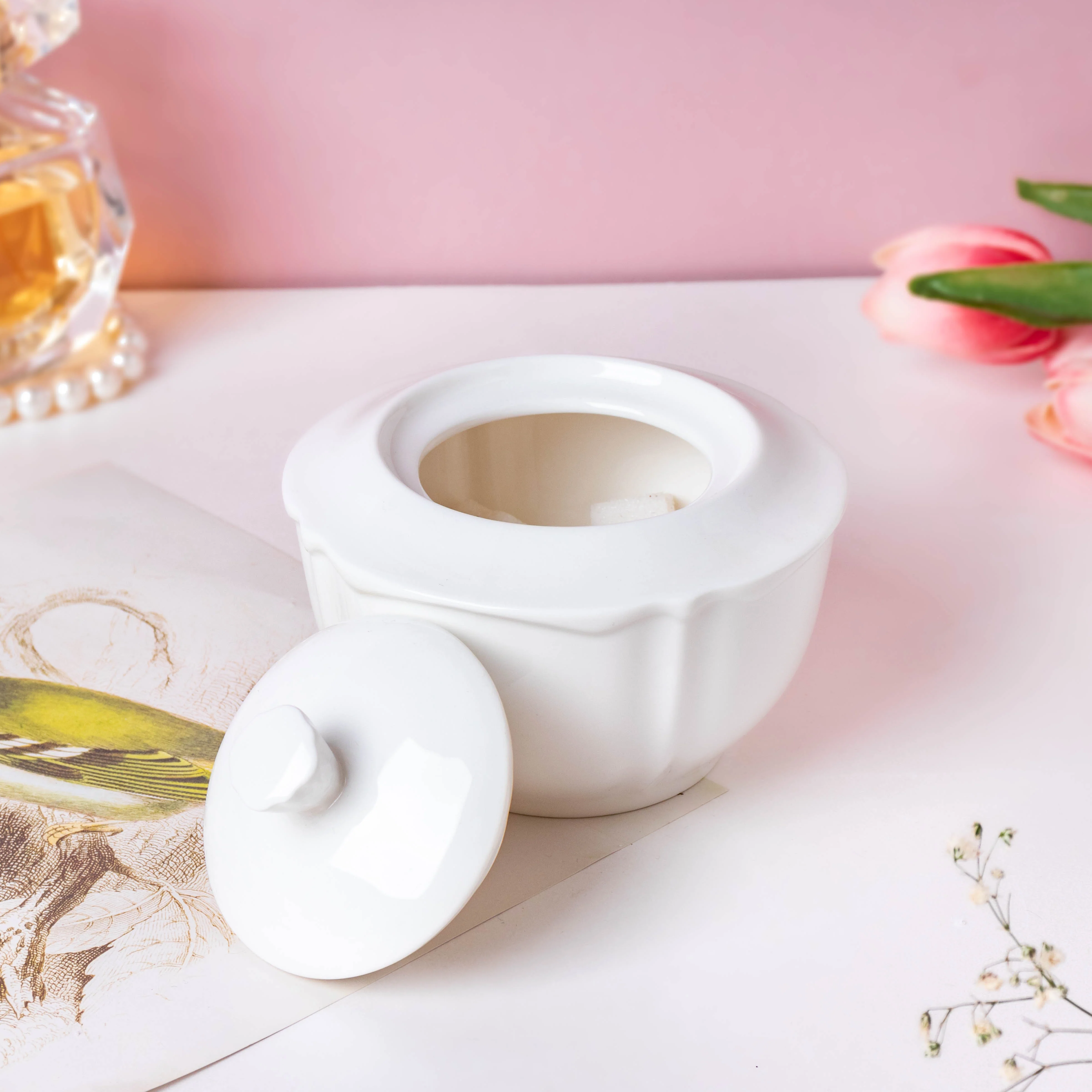 Serena White Truffle Sugar Cube Pot 300 ml - Image 5