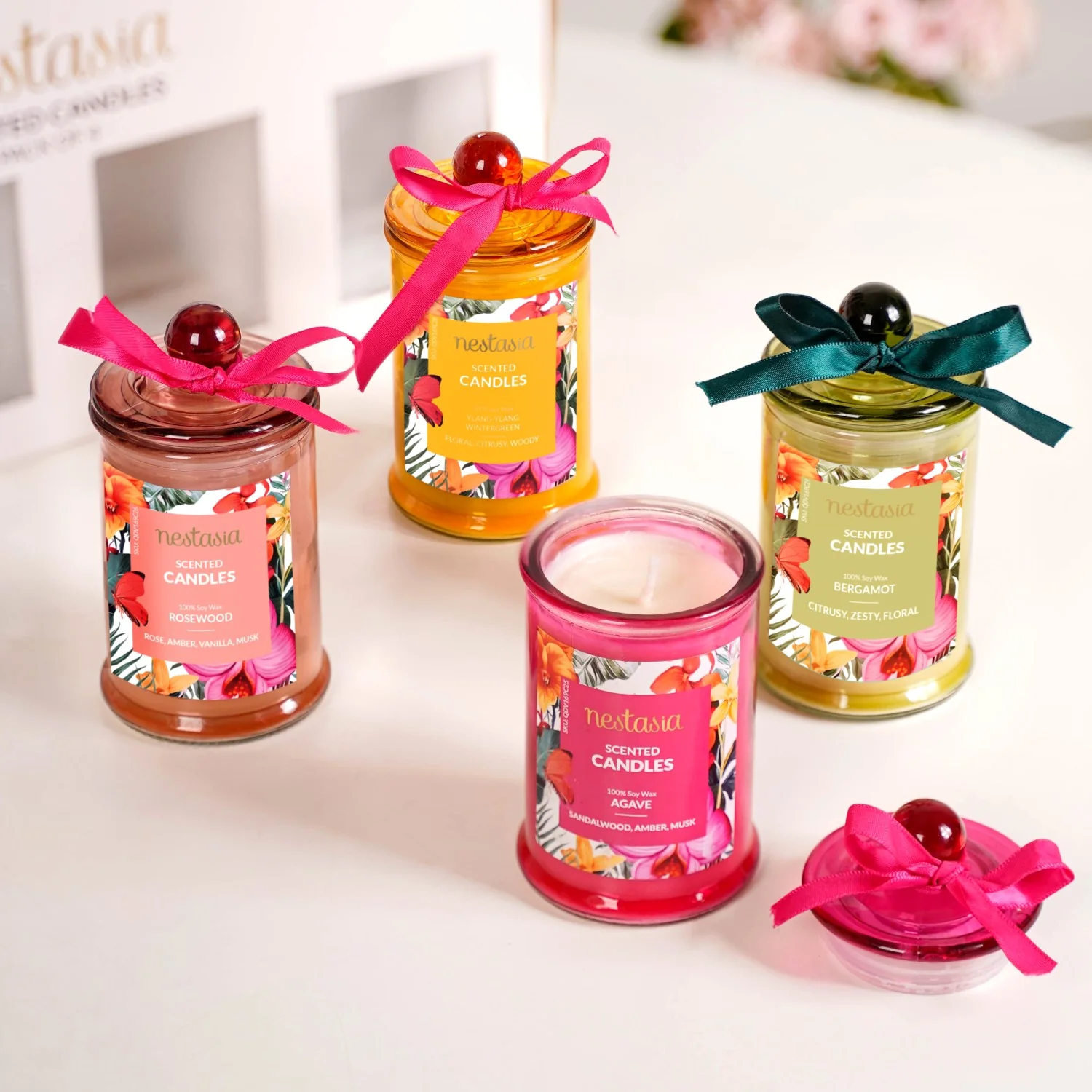Serene Scents Fragrant Candle Gift Set Of 4 - Image 6
