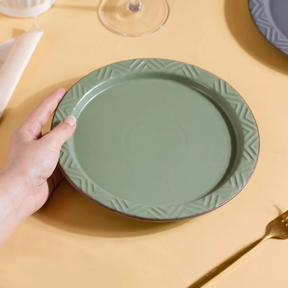 Serenity Snack Plate Green 8 Inch - Image 2