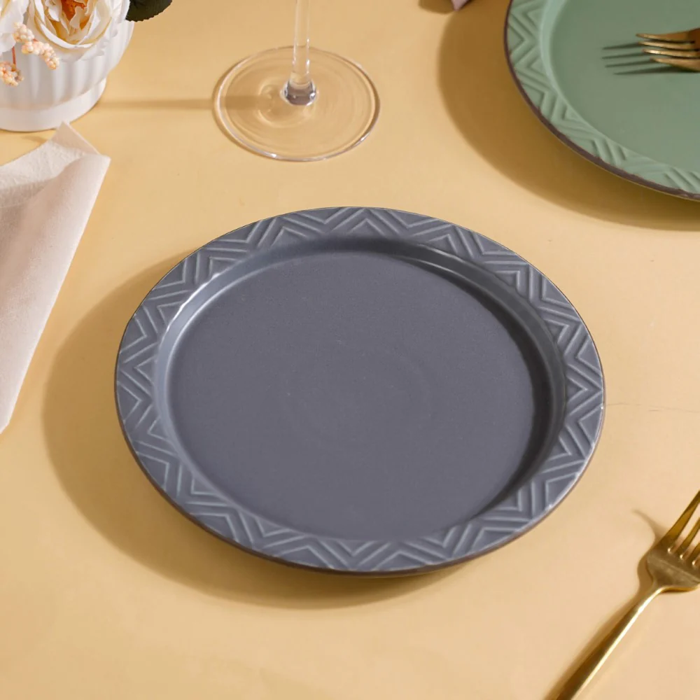 Serenity Snack Plate Grey 8 Inch - Image 3