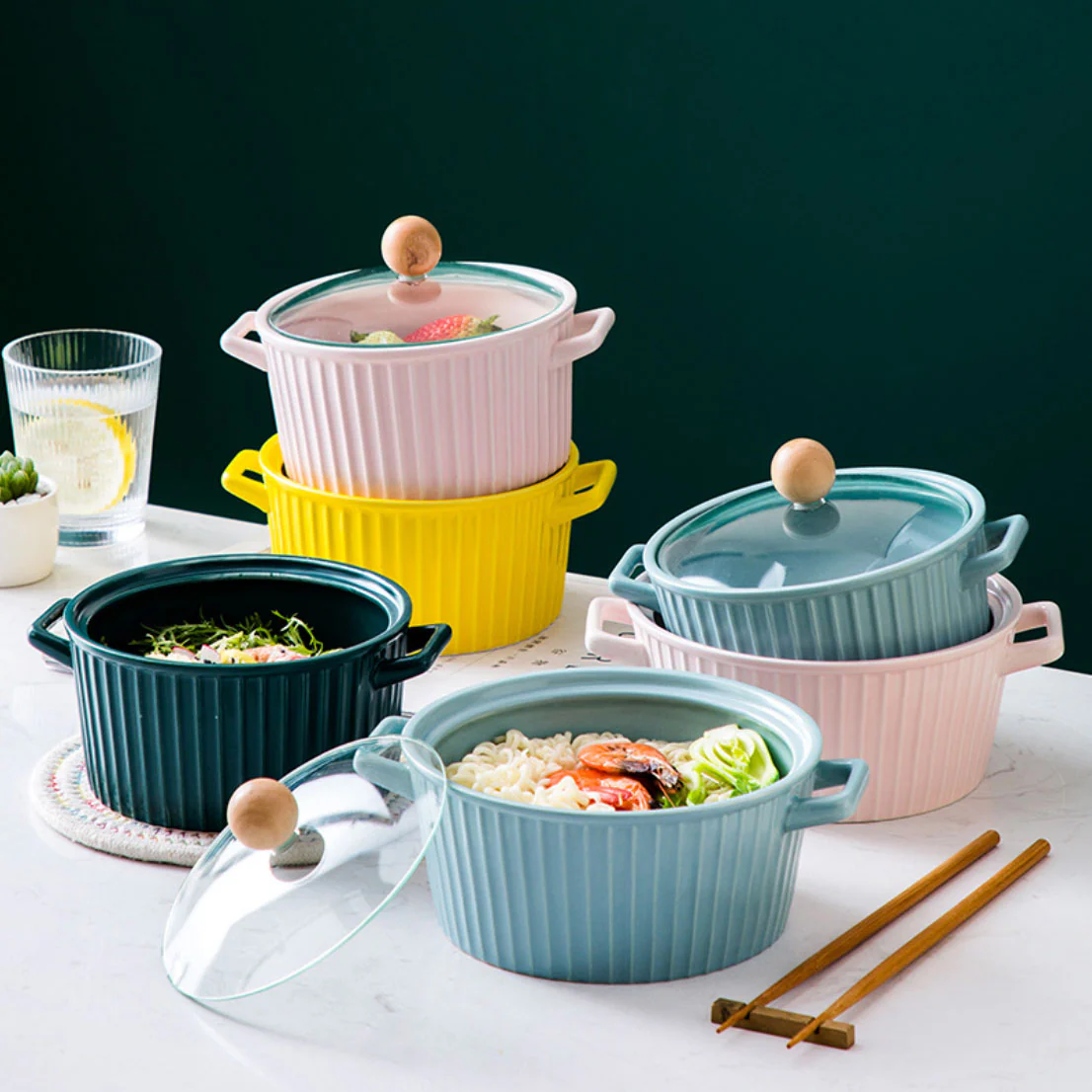 Serving Pot With Lid Green - Image 2