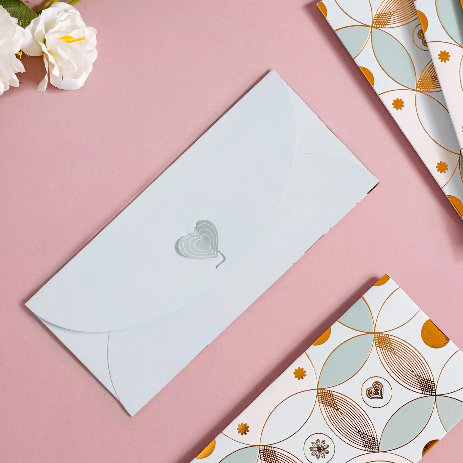 Set Of 12 Light Blue Premium Paper Envelope For Gifting Money - Image 4
