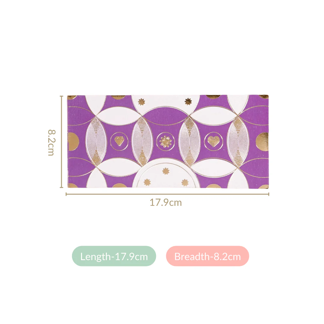 Set Of 12 Luxury Gifting Envelope For Weddings And Birthdays Purple - Image 4