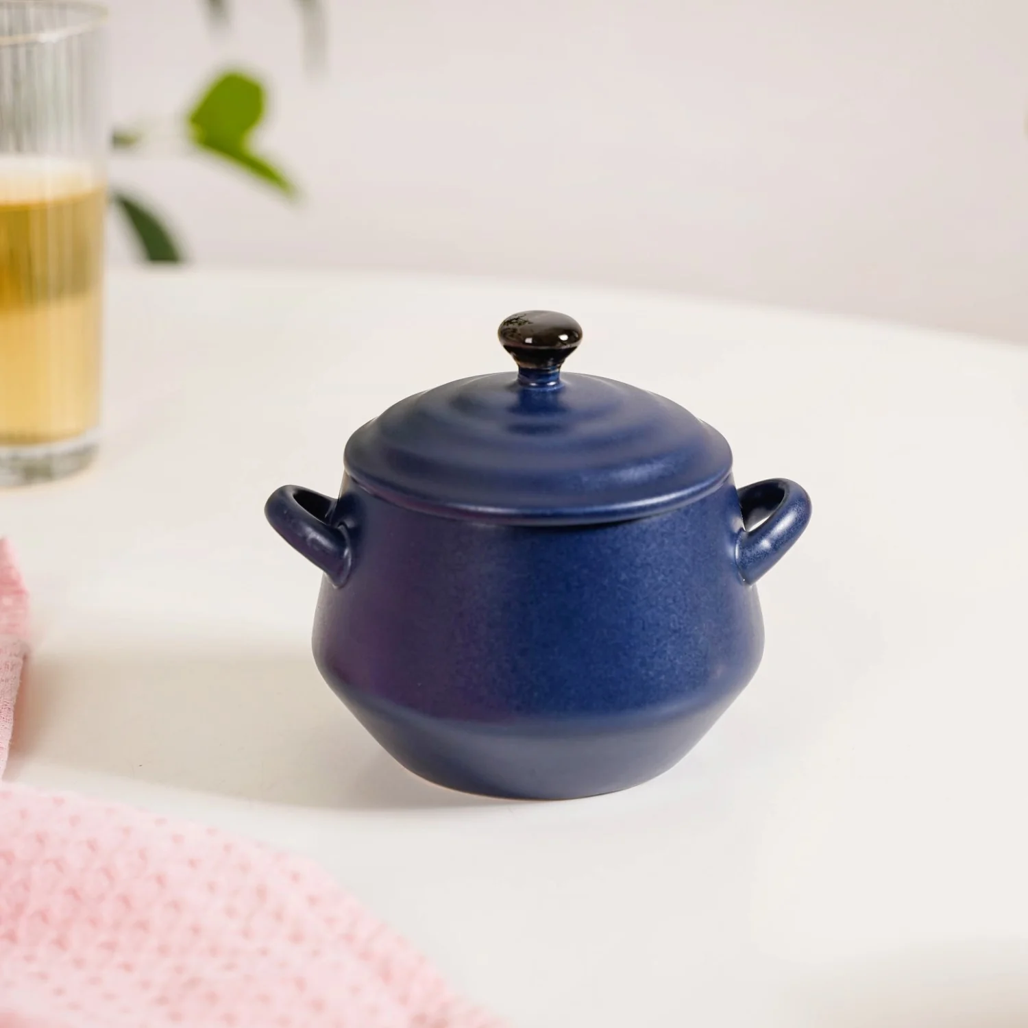 Set Of 2 Amara Ceramic Ramen Bowl Navy 450ml - Image 8