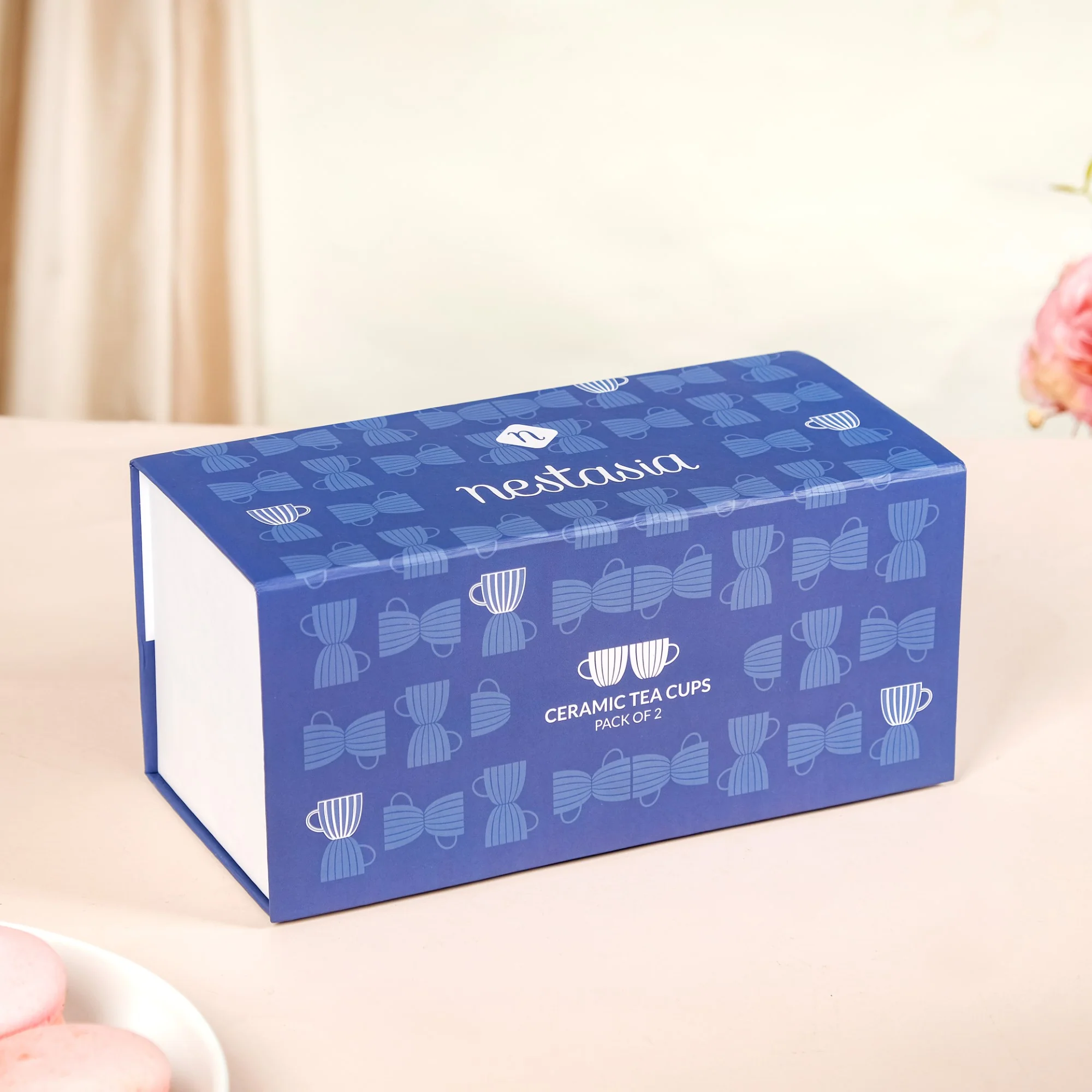 Set Of 2 Blue Gold Tea Cups With Gift Box 350ml - Image 10