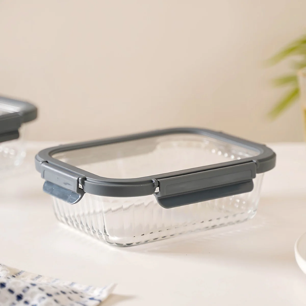 Set Of 2 Borosilicate Glass Food Storage Container 1040ml - Image 10