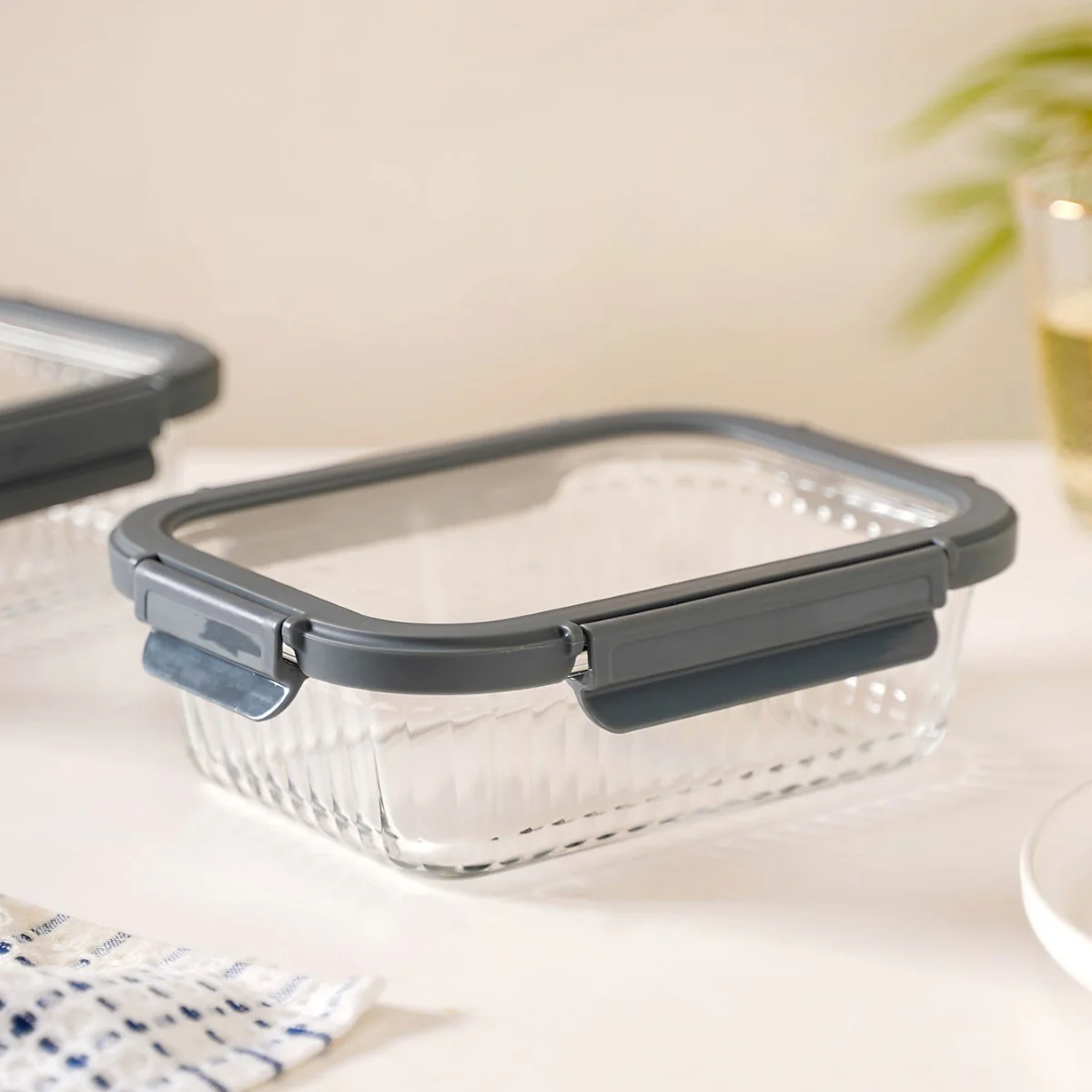 Set Of 2 Borosilicate Glass Food Storage Container 1040ml - Image 9