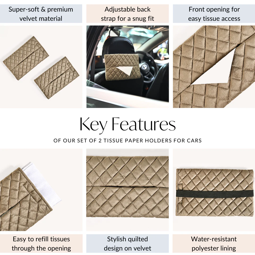 Set Of 2 Car Tissue Holders With Adjustable Straps - Image 5