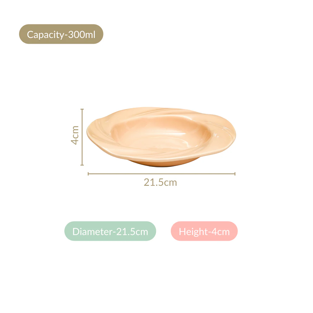 Set Of 2 Ceramic Pasta Plate 8 Inch - Image 4
