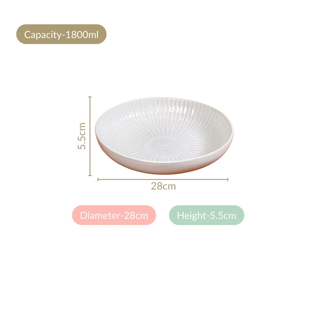 Set Of 2 Chic Ceramic Large Buddha Bowls 1800ml - Image 4