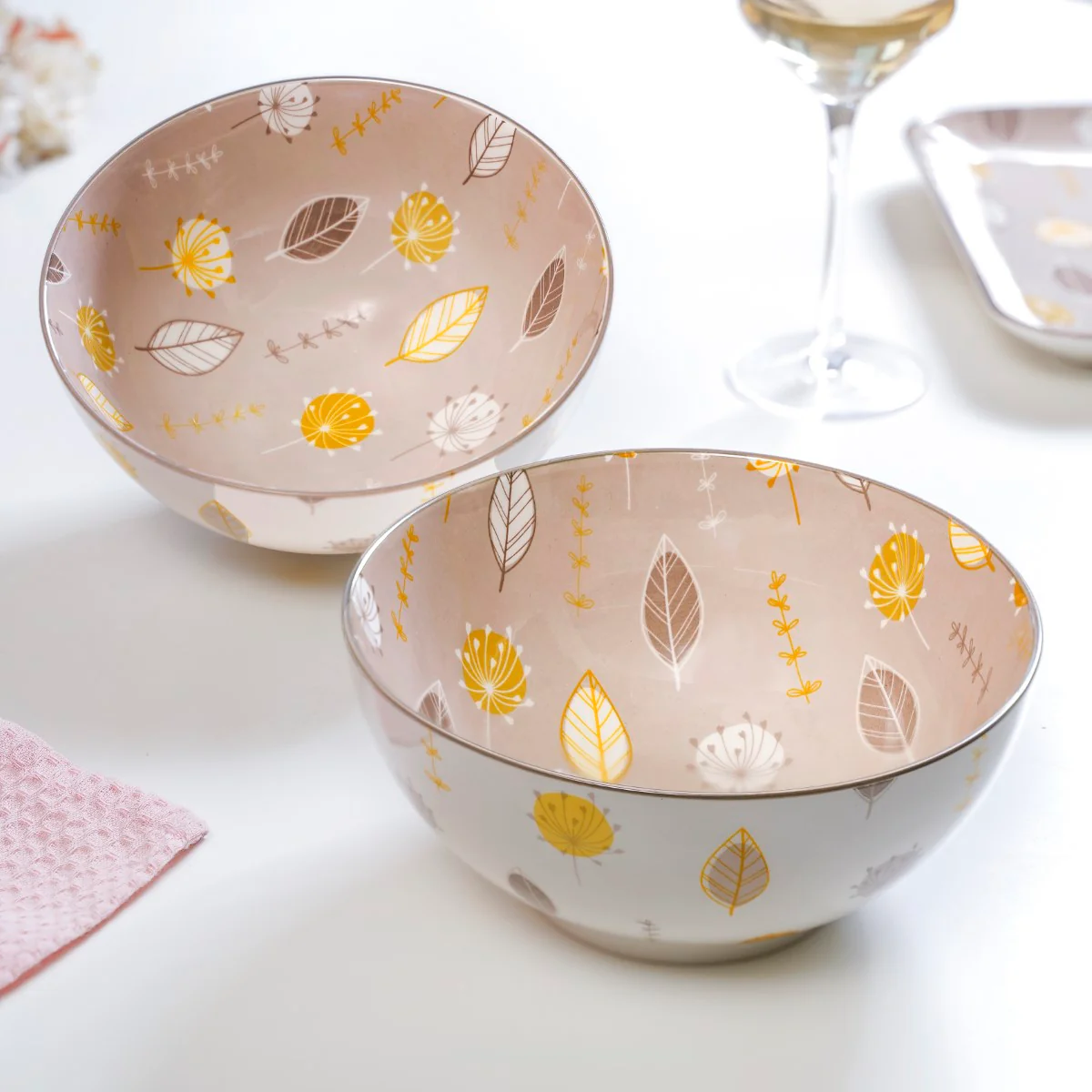 Set Of 2 Dandelion Serving Bowls 1650ml - Image 2