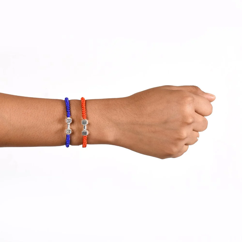 Set Of 2 Dumbbell Charm Bracelet - Image 3