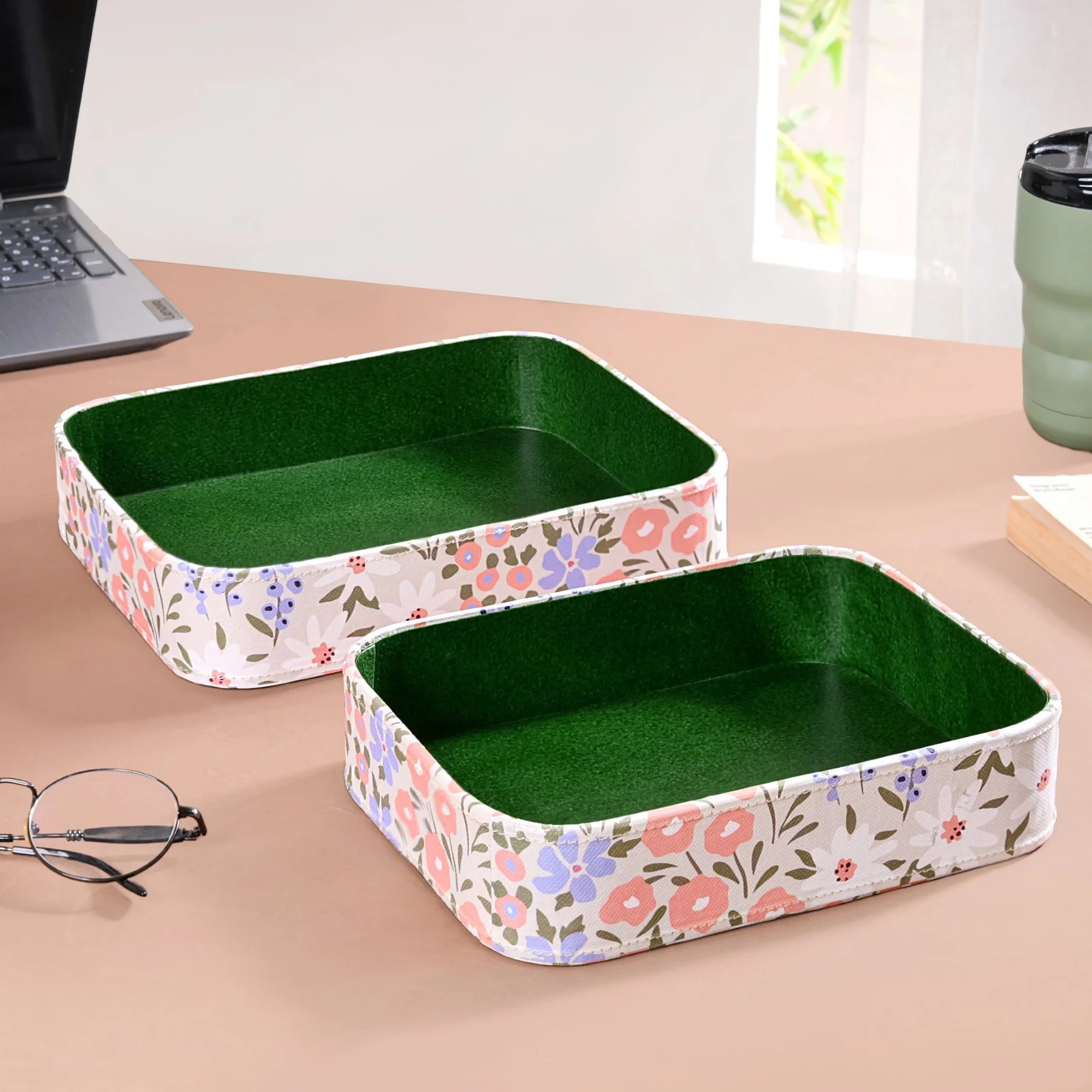Set Of 2 Florina Desk Organiser Tray - Image 2