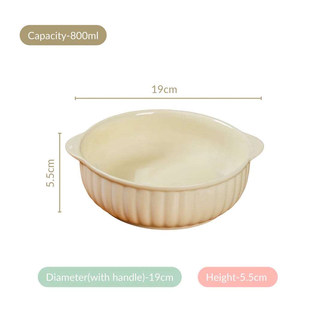 Set Of 2 Glossy Ceramic Bowls For Serving 800ml - Image 4