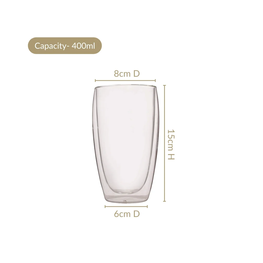 Set Of 2 Insulated Double Wall Cocktail Glasses 400ml - Image 3