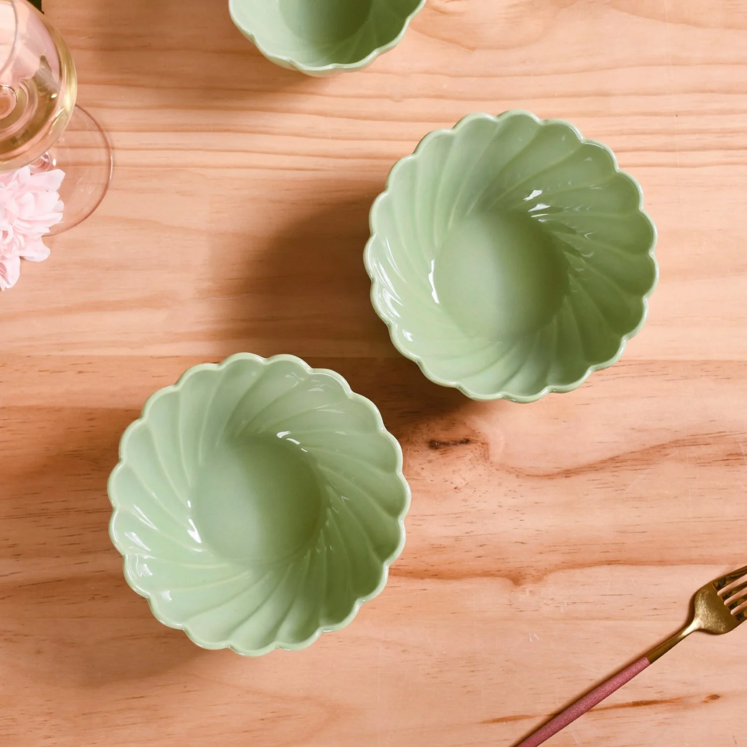 Set Of 2 Solid Ceramic Serving Bowls Lao Luxury 850ml - Image 7