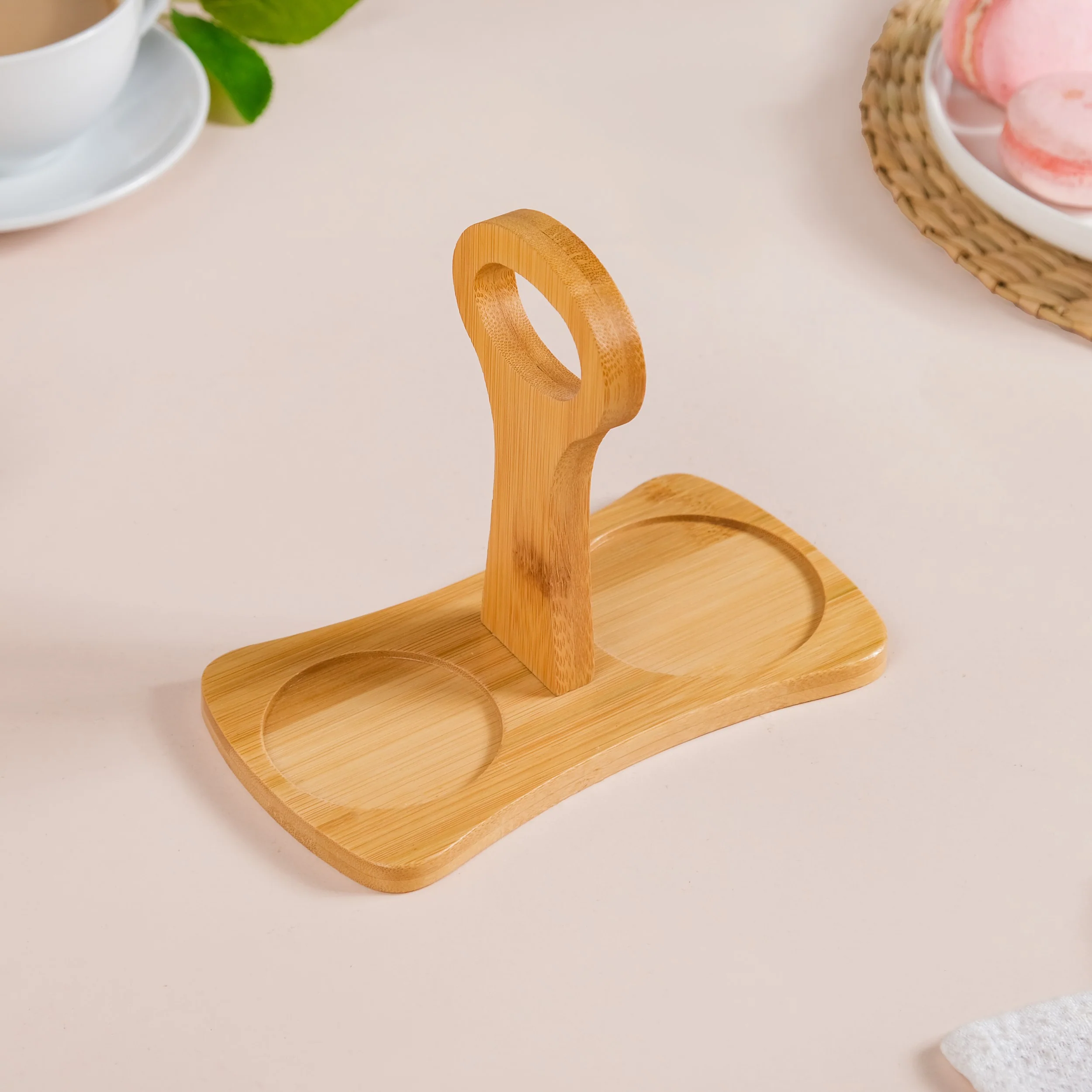 Set Of 2 Sugar And Milk Pots With Wooden Stand - Image 9