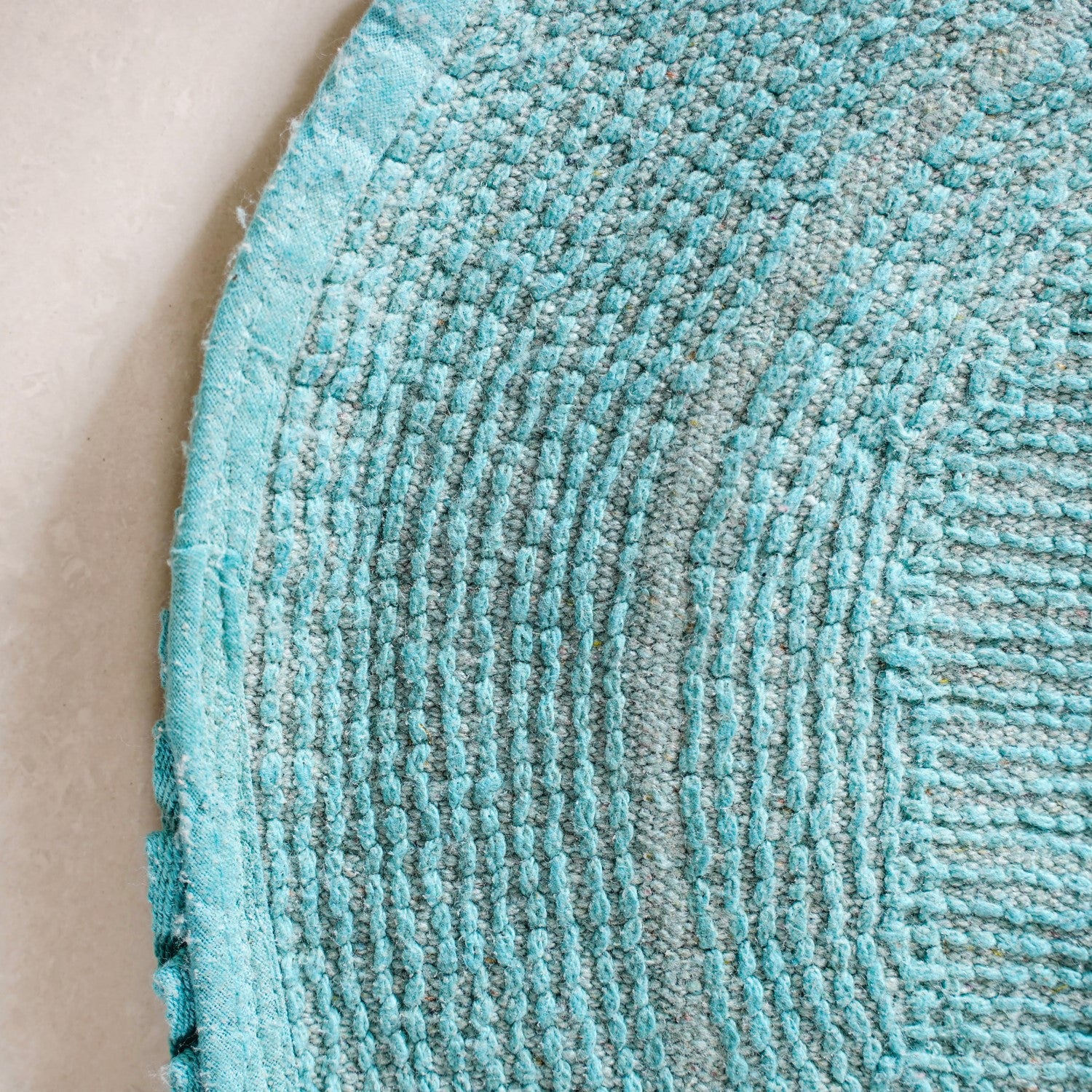 Set Of 2 Tufted Pure Cotton Door Mat Blue 24x16 Inch - Image 7