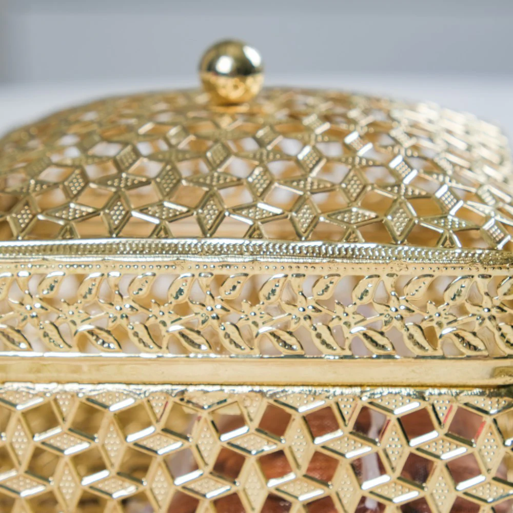 Set of 2 Vintage Jewellery Box Gold - Image 8