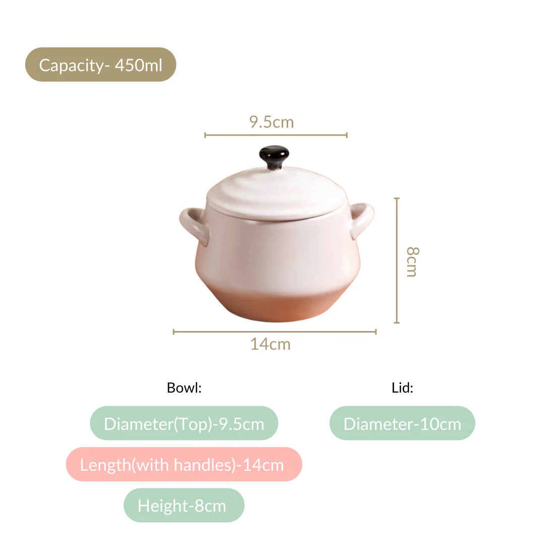 Set Of 2 White Amara Ceramic Noodle Soup Bowl 450ml - Image 4