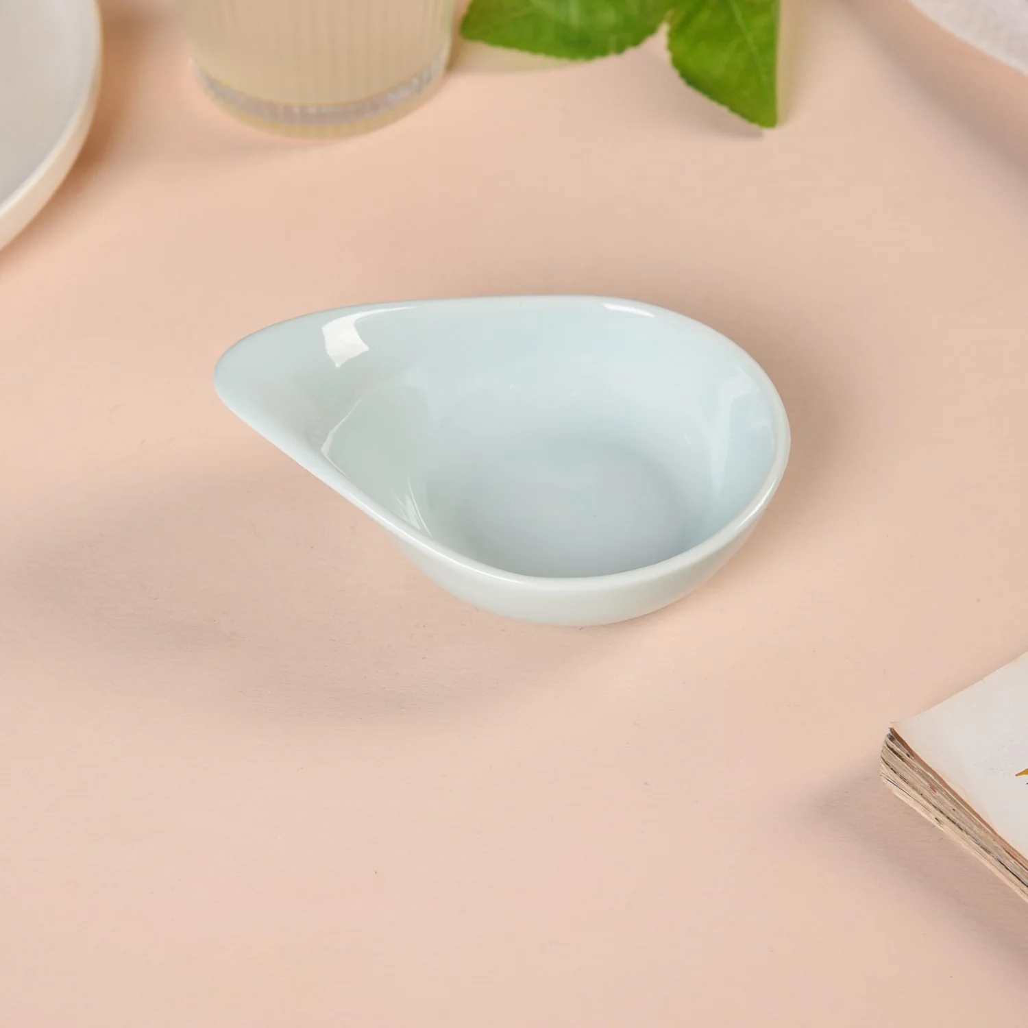 Set Of 3 Colourful Ceramic Bowls With Bamboo Tray 100ml - Image 8