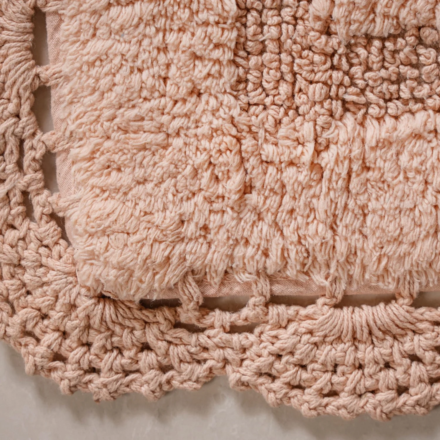 Set Of 3 Crochet Bordered Cotton Floor Mats 29x21 Inch - Image 9