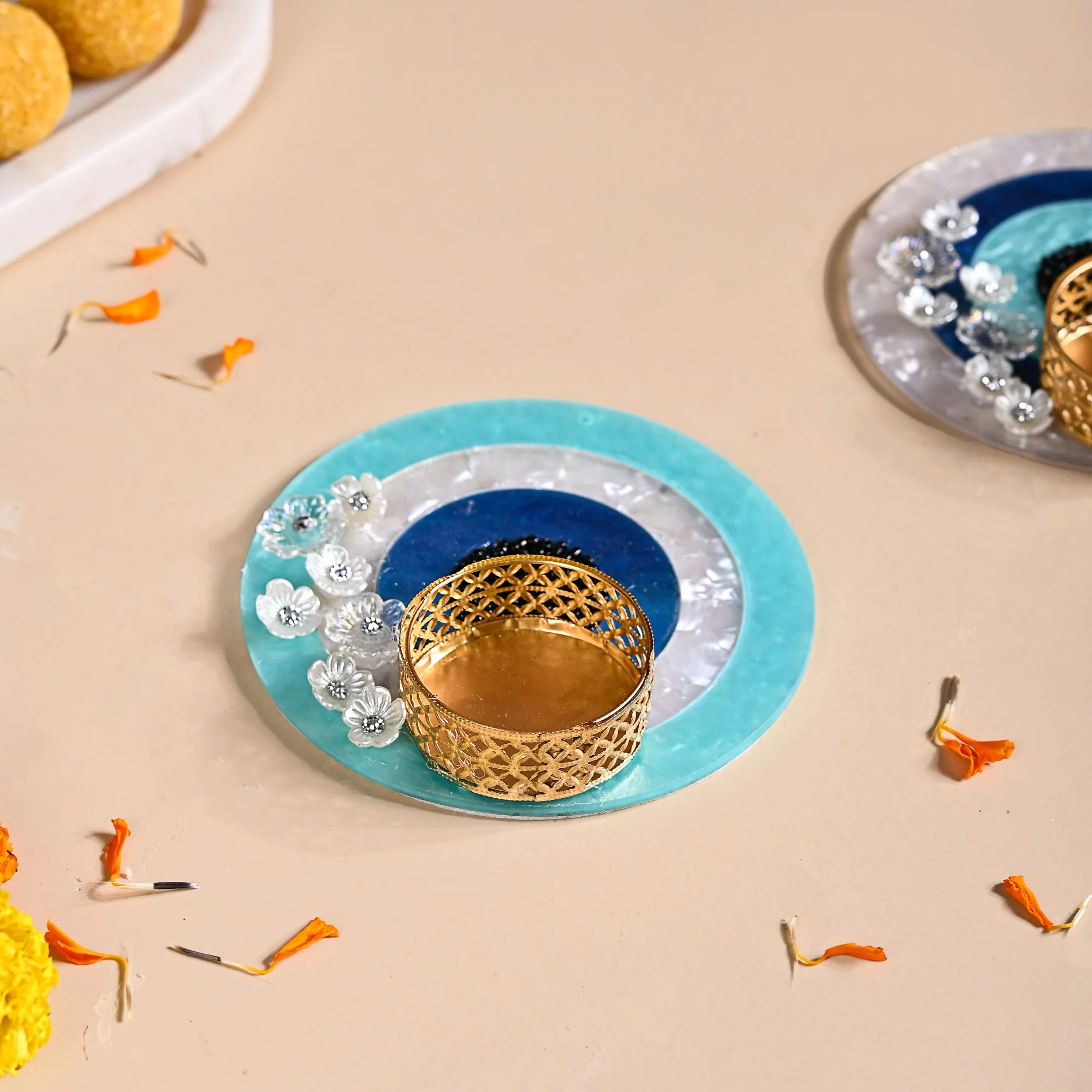 Set Of 3 Evil Eye Tea Light Holders - Image 7