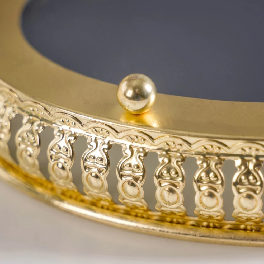 Set Of 3 Oval Metal Tray Gold - Image 14
