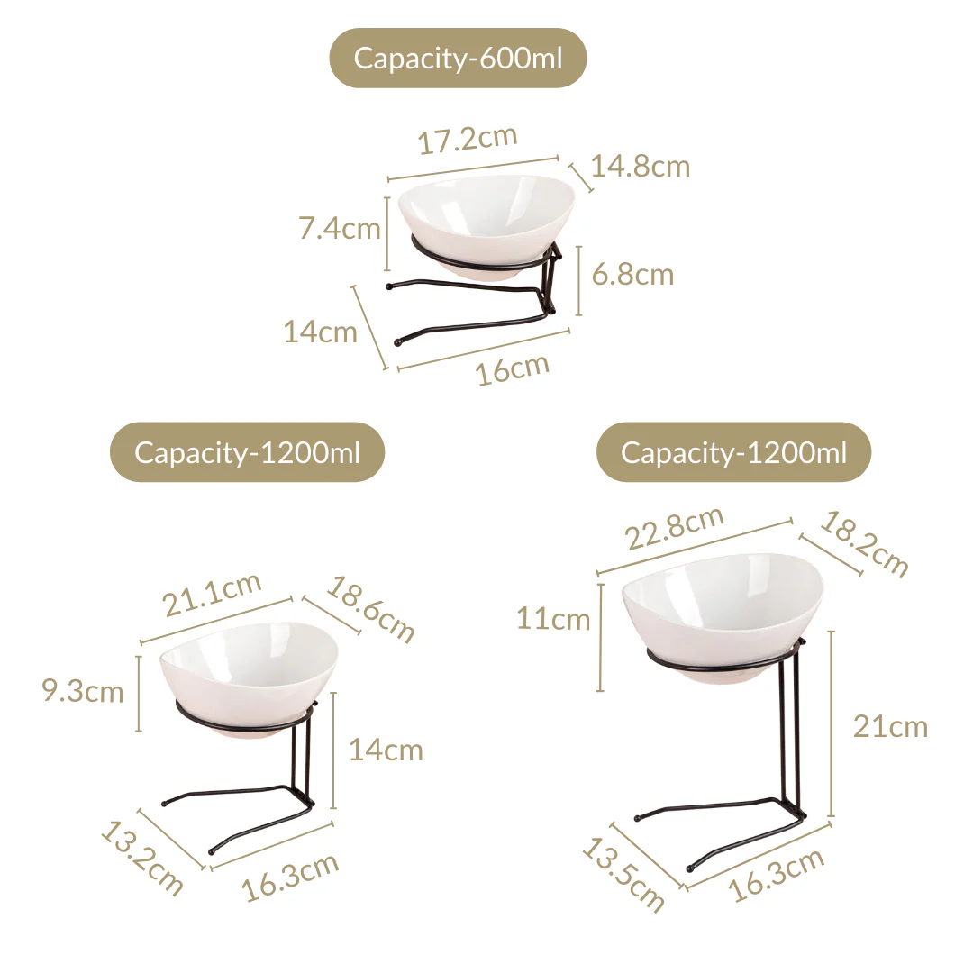 Set Of 3 Serving Bowls With Stands - Image 4
