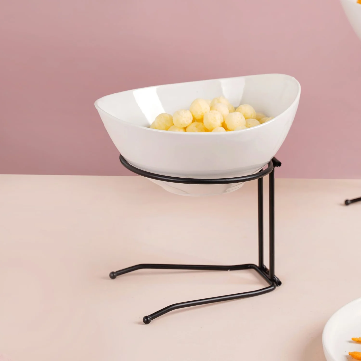 Set Of 3 Serving Bowls With Stands - Image 7