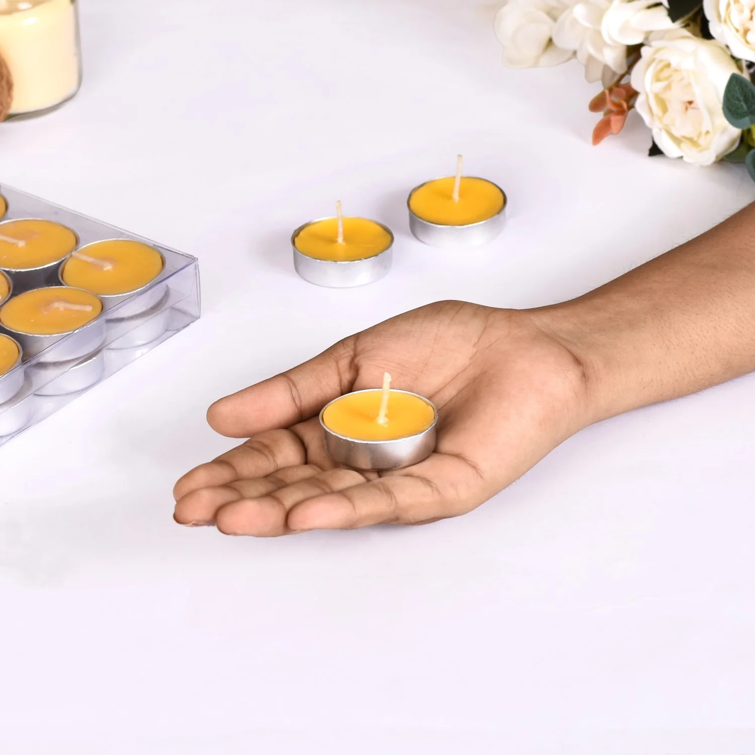 Set Of 30 Pina Colada Fragrant Tealight Candles - Image 7