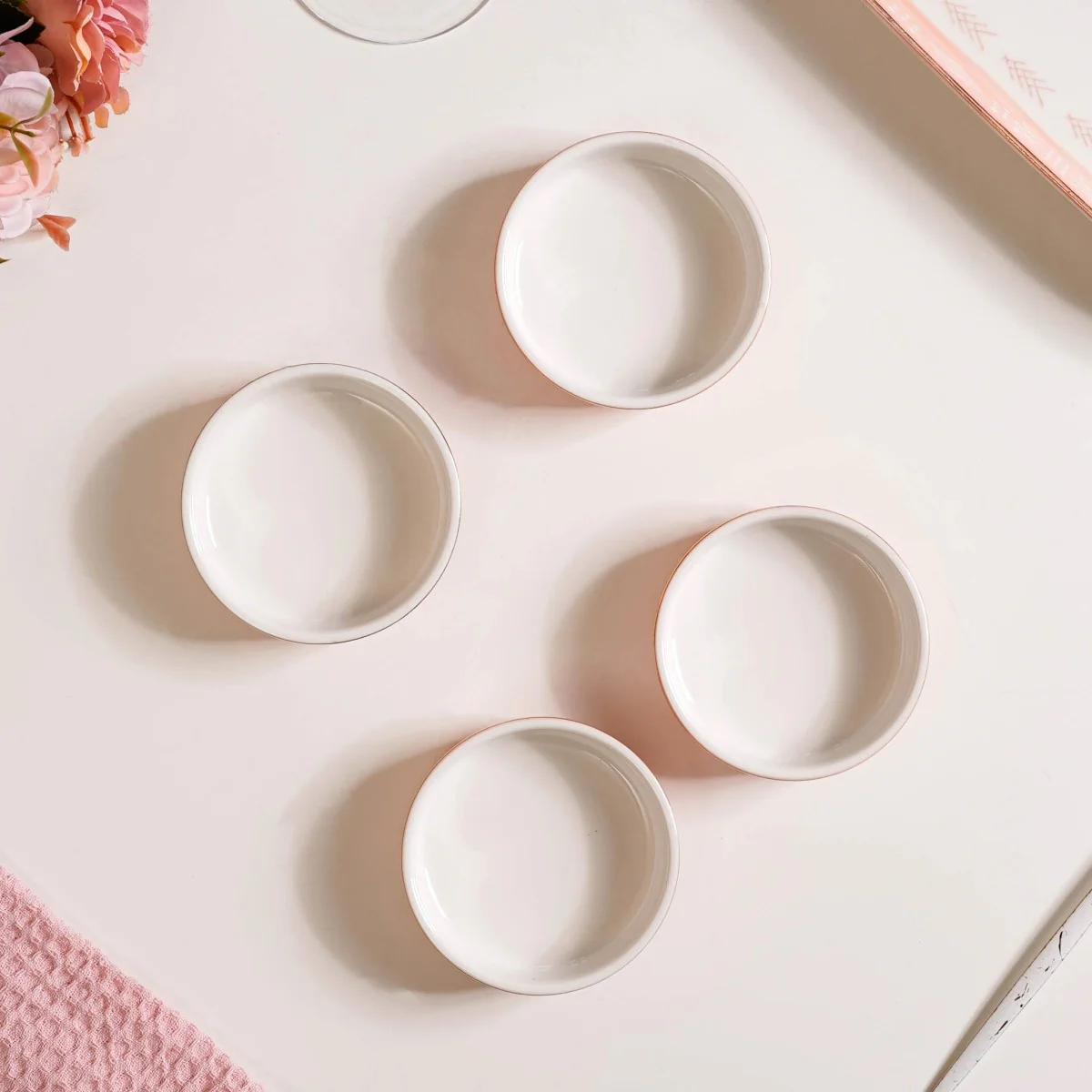 Set Of 4 Azo Dessert Plates Pink - Image 7
