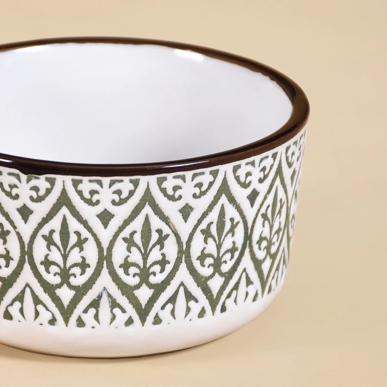 Set Of 4 Baroque Ceramic Small Bowl Green 200ml - Image 7