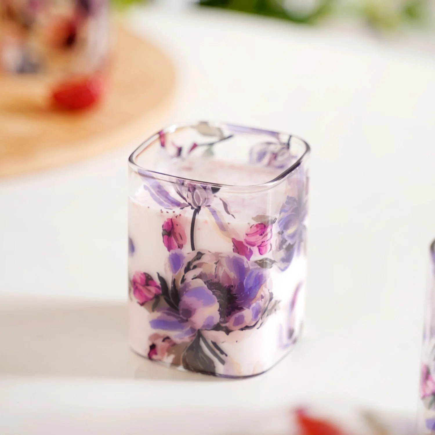 Set Of 4 Camellia Borosilicate Glass Tumbler 230ml - Image 7