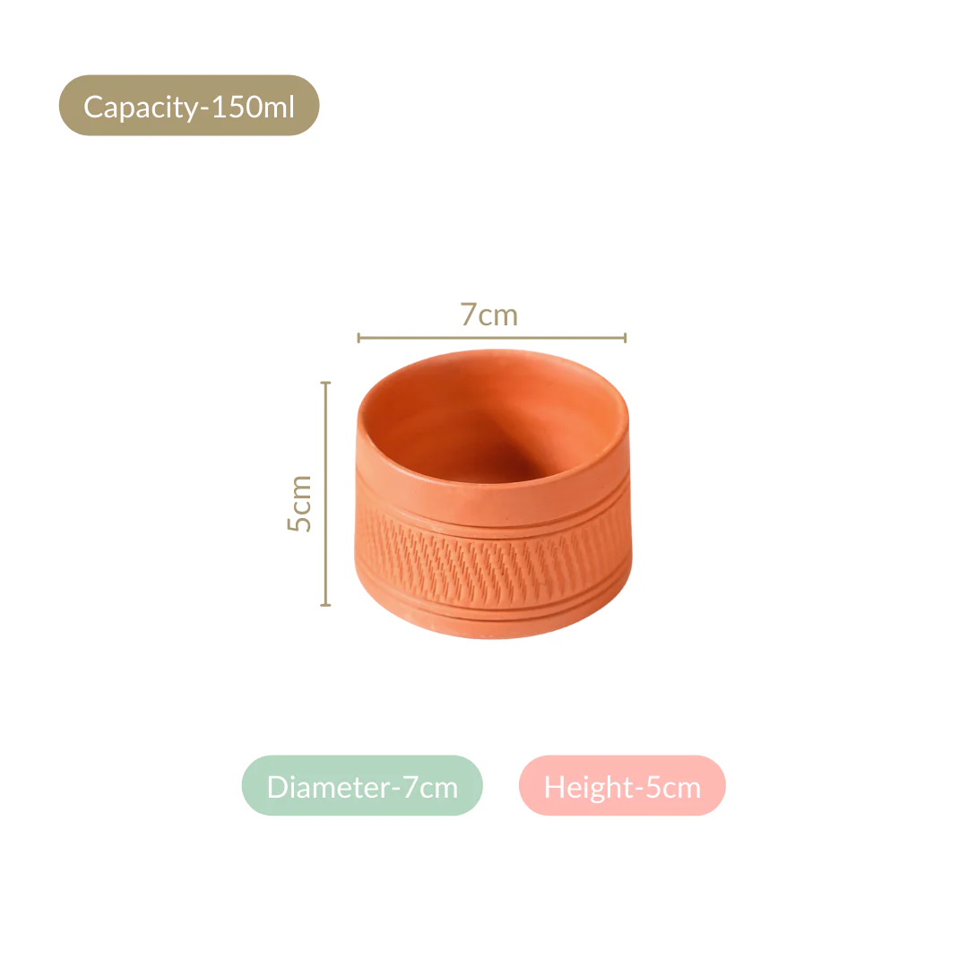 Set Of 4 Earthenware Dessert Bowls 150ml - Image 4