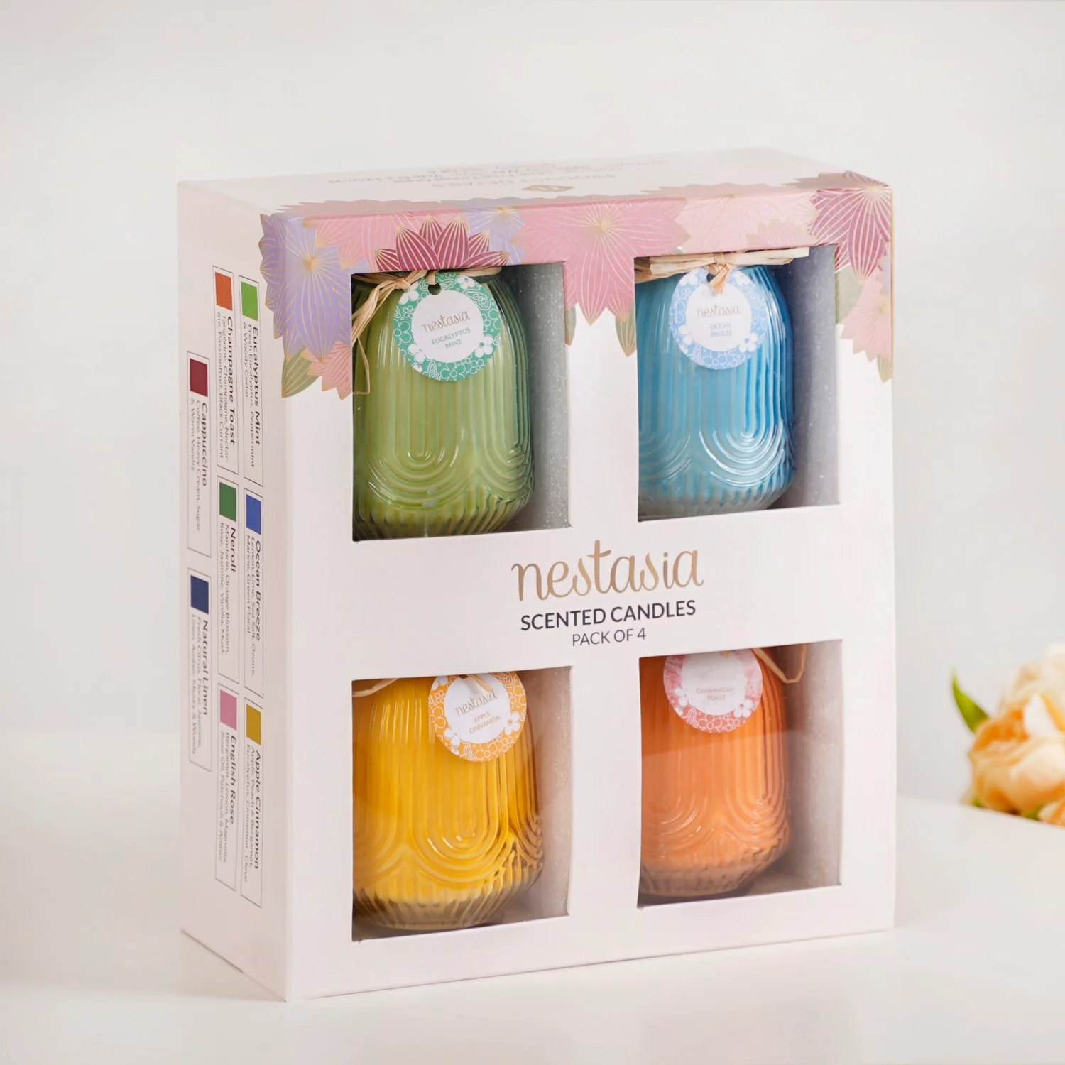 Set Of 4 Fresh Vibes Scented Candle - Image 2