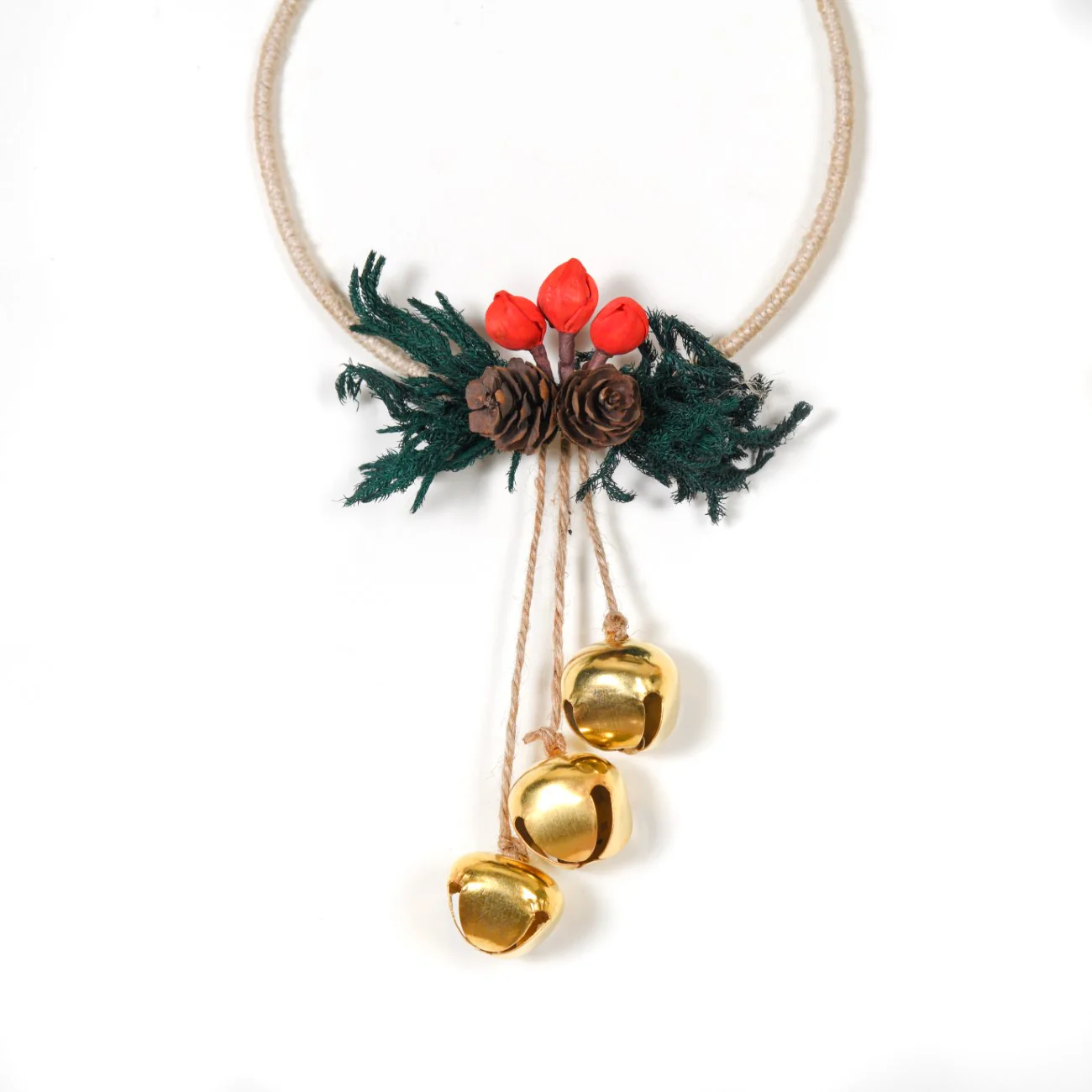Set Of 4 Handcrafted Christmas Wreath Ornaments - Image 8