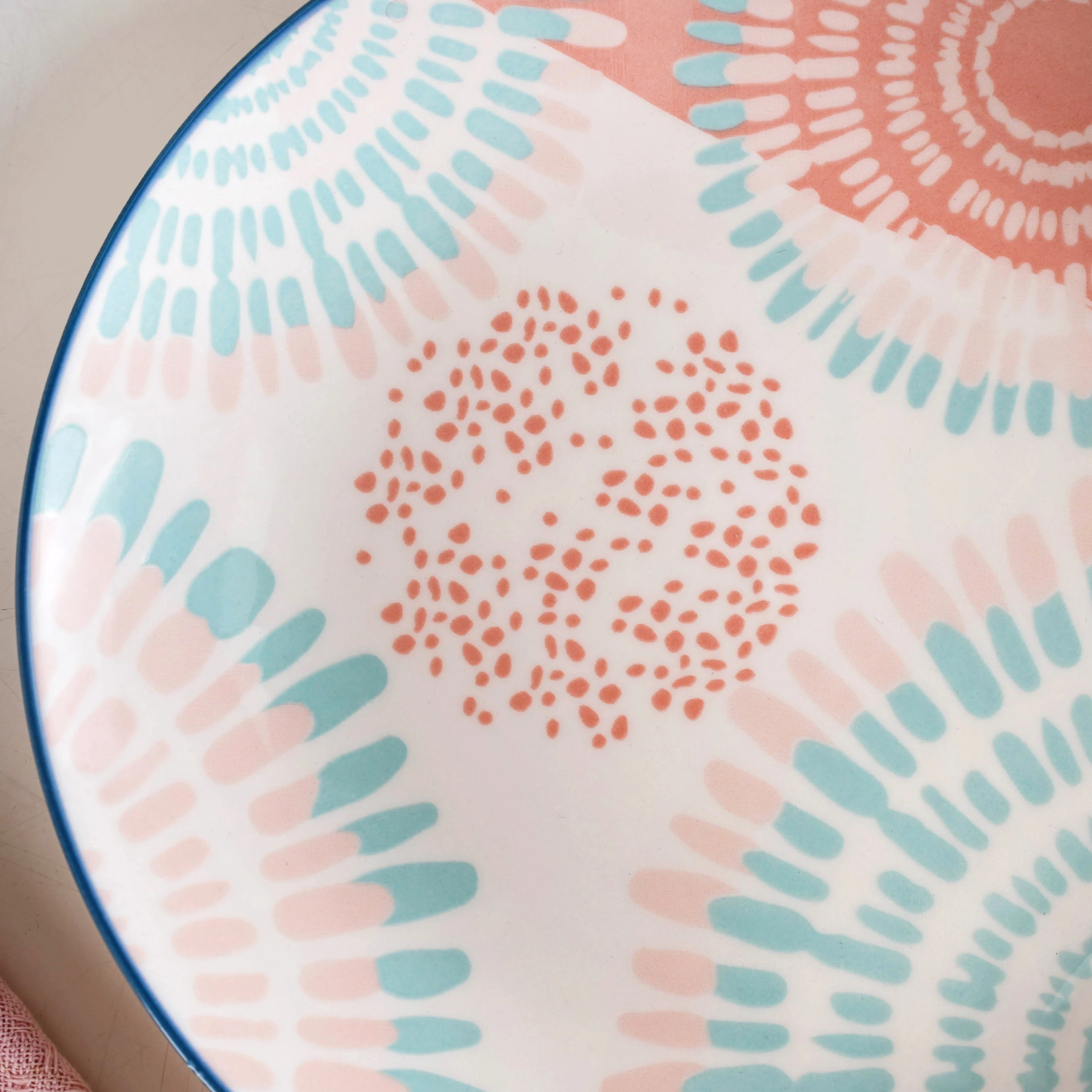 Set Of 4 Pastel Paradise Snack Plates 7 Inch - Image 6