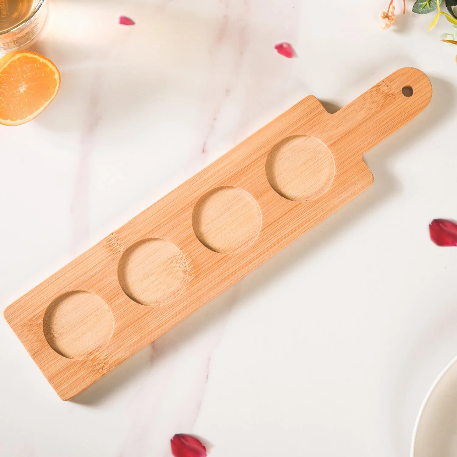 Set Of 4 Shot Glasses With Wooden Tray 100ml - Image 6