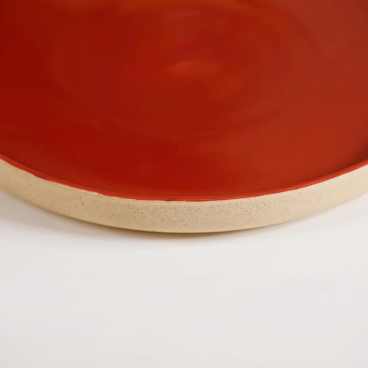 Set Of 4 Stoneware Snack Plates 8 Inch Amber Clay - Image 11