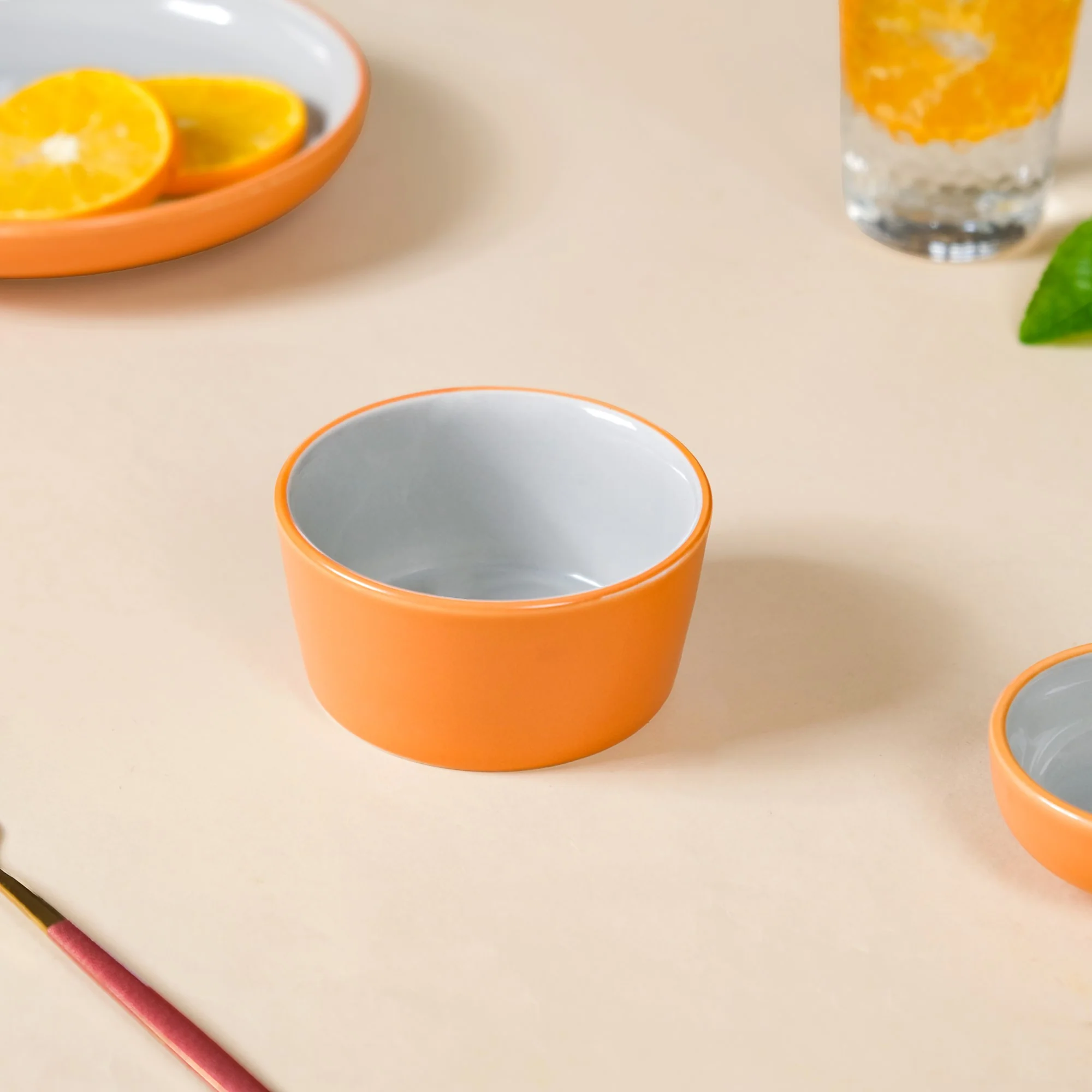 Set Of 4 Zoella Orange Dessert Bowls 200ml - Image 7