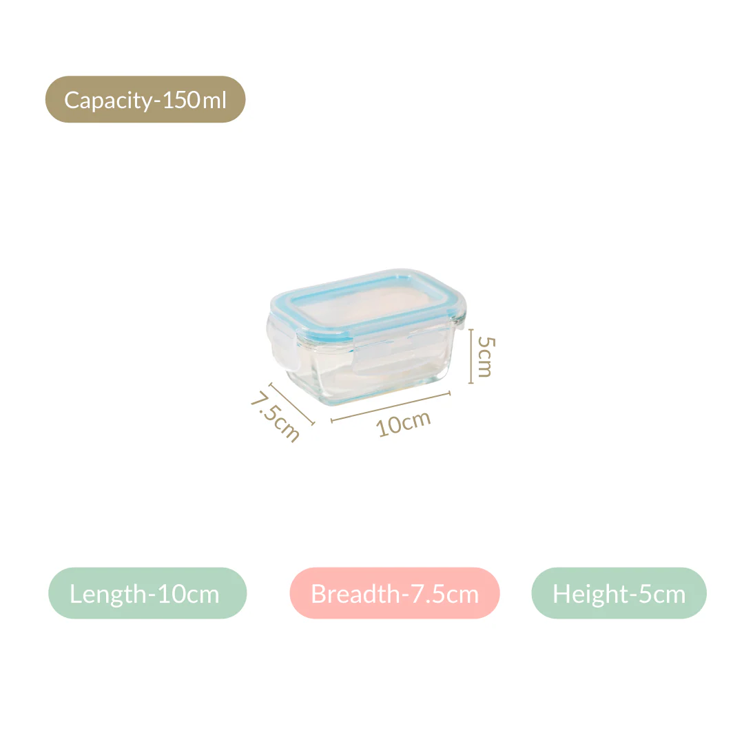 Set Of 6 Airtight Small Containers With Clip Locks 150ml - Image 5