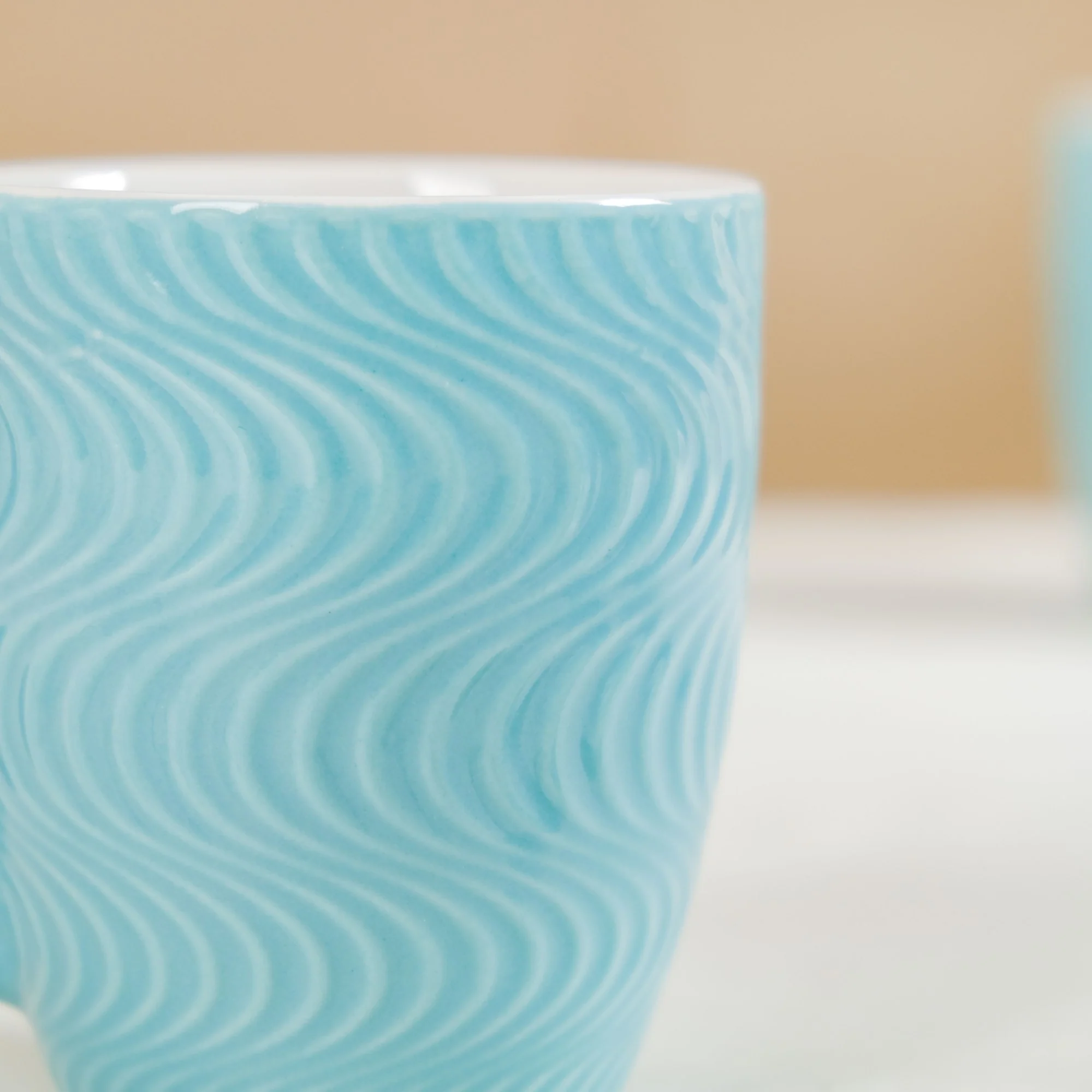 Set of 6 Blue Ocean Waves Mug 230ml - Image 7