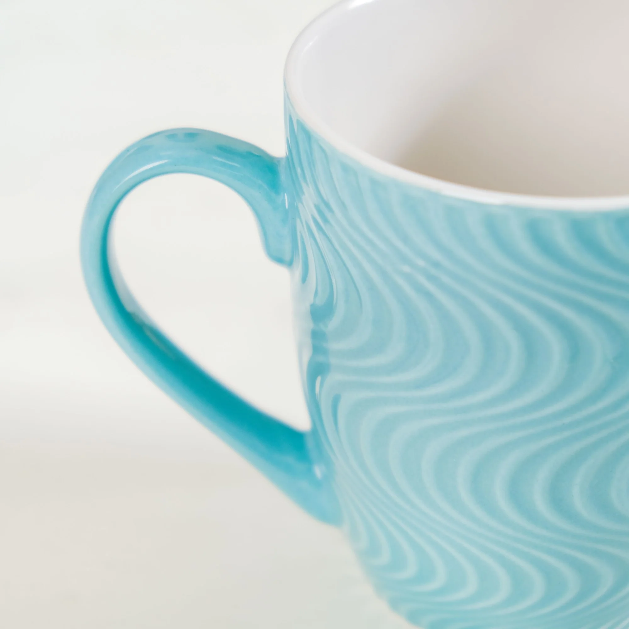 Set of 6 Blue Ocean Waves Mug 230ml - Image 8