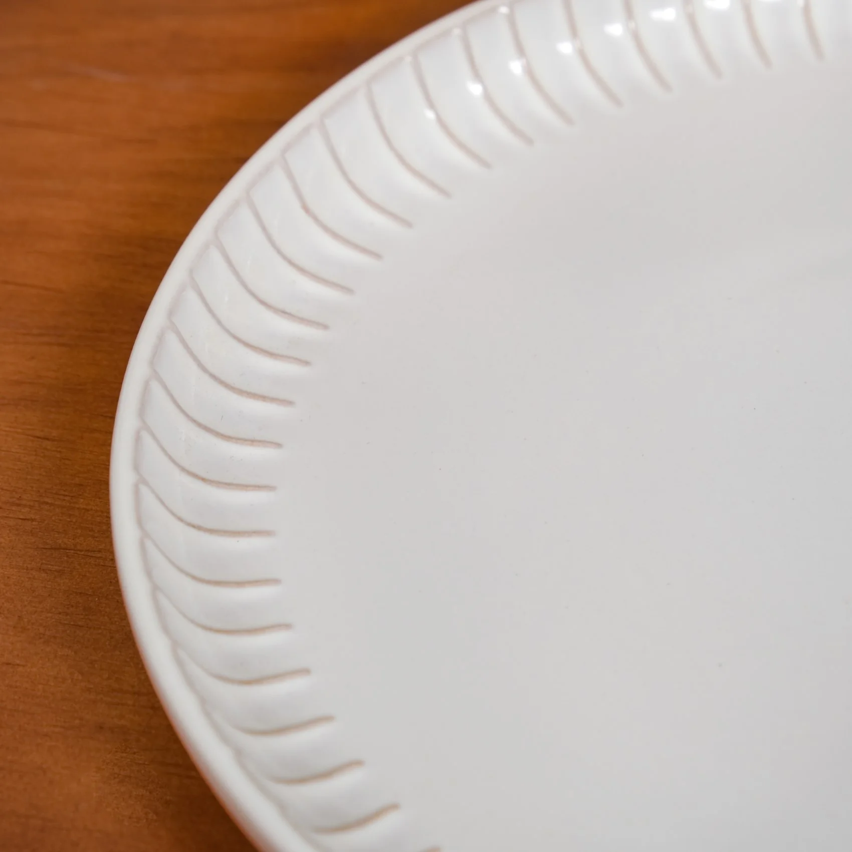 Set Of 6 Costola Ceramic Dinner Plate Grey 10 Inch - Image 7