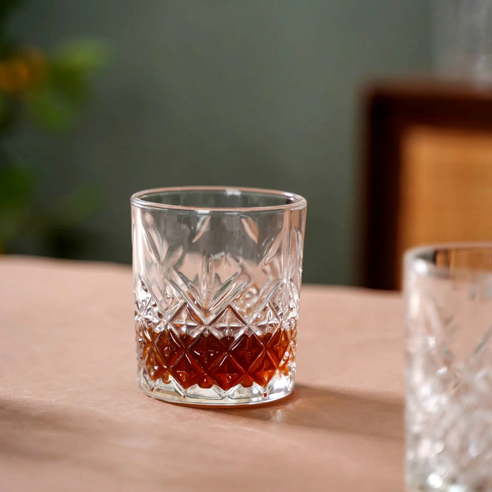 Set Of 6 Cut Glass Whiskey Glass 300ml - Image 3