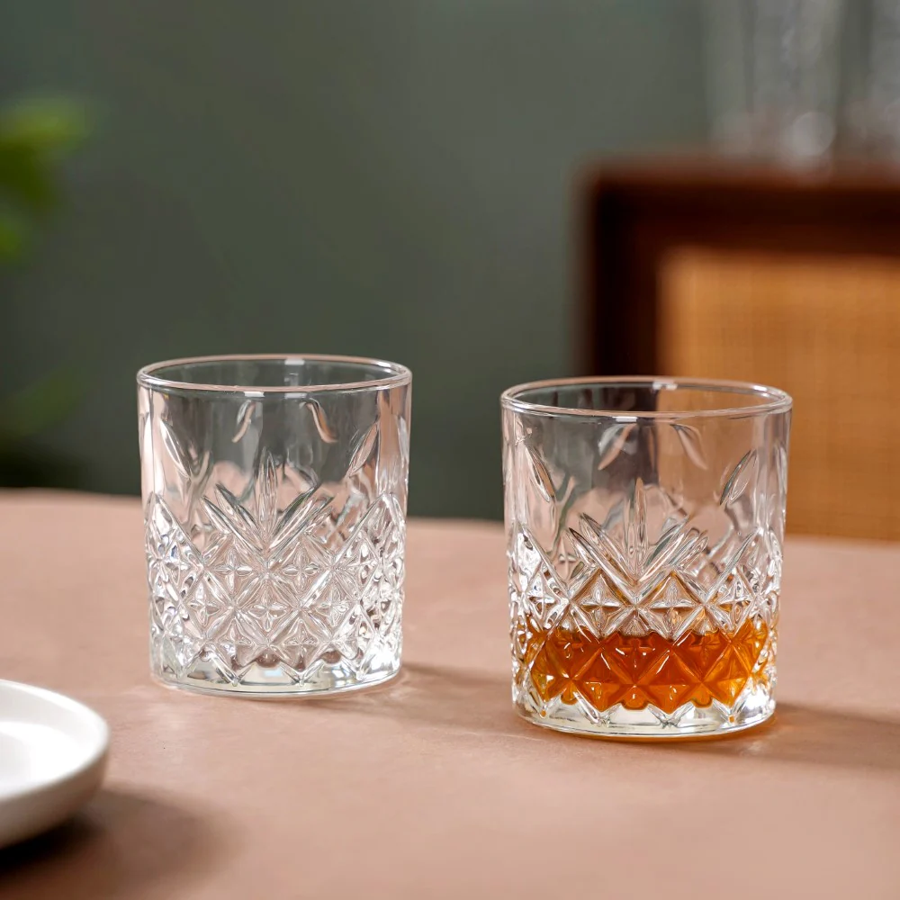 Set Of 6 Cut Glass Whiskey Glass 300ml - Image 4