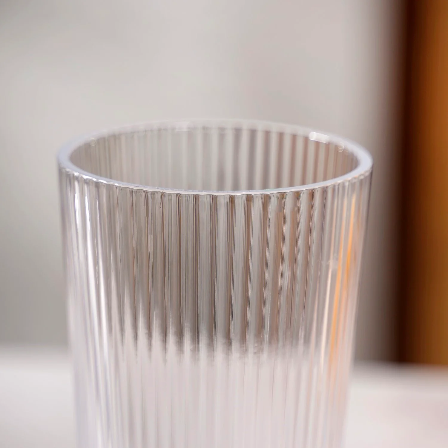 Set Of 6 Fluted Tall Glass Tumbler 300ml - Image 6