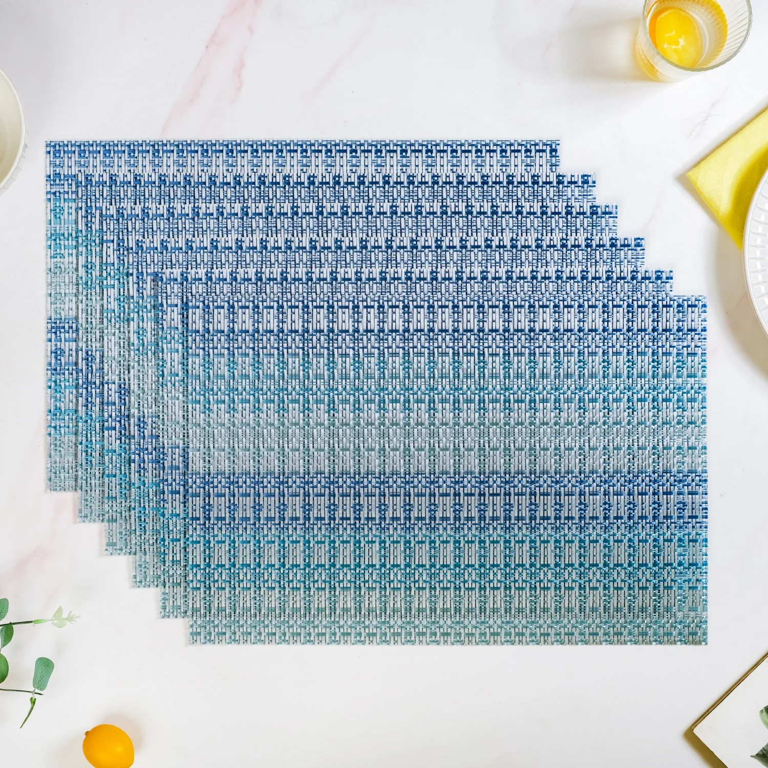 Set Of 6 Ocean Hue Table Mats - Image 2